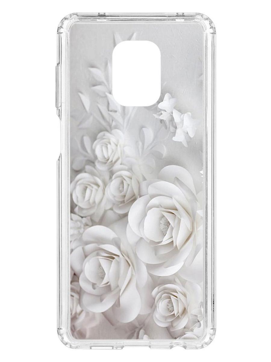 фото Чехол на xiaomi redmi note 9 pro kruche print white roses кruче