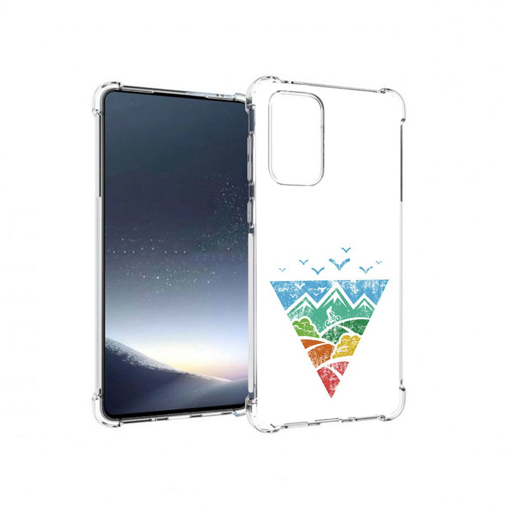 

Чехол MyPads Tocco для Samsung Galaxy A73 Лес земля море чайки (PT226913.548.105), Прозрачный, Tocco