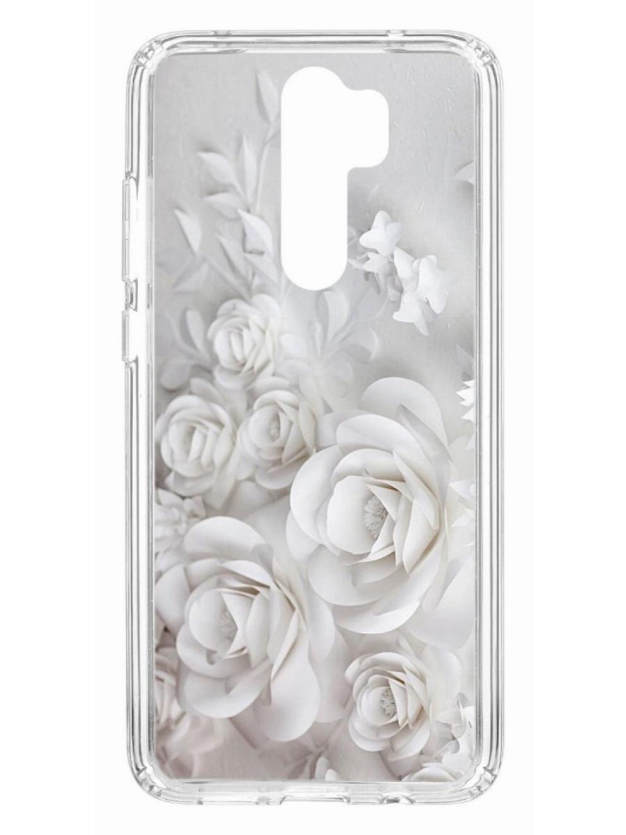 фото Чехол на xiaomi redmi note 8 pro kruche print white roses кruче