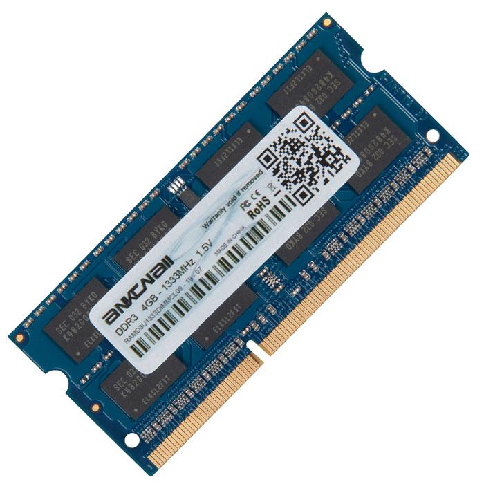 

Оперативная память Ankowall RAMD3S1333SODIMMCL9 (923204) DDR3 1x4Gb 1333MHz, RAMD3S1333SODIMMCL9