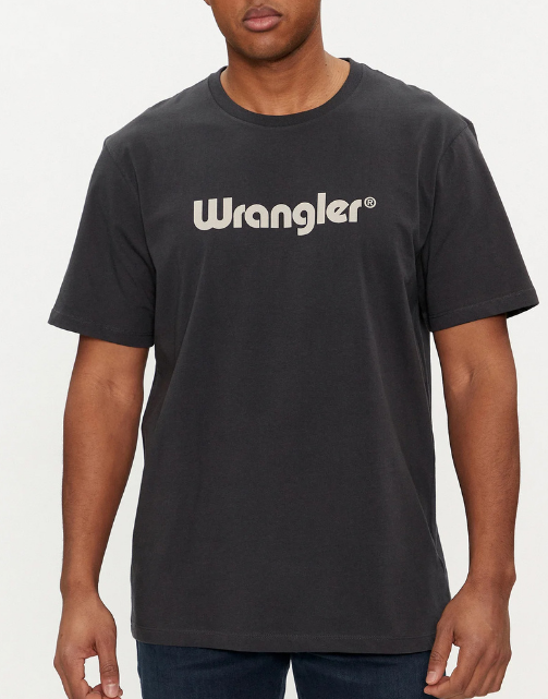 Футболка мужская Wrangler Logo Tee 112350526 серая 2XL Индия серый