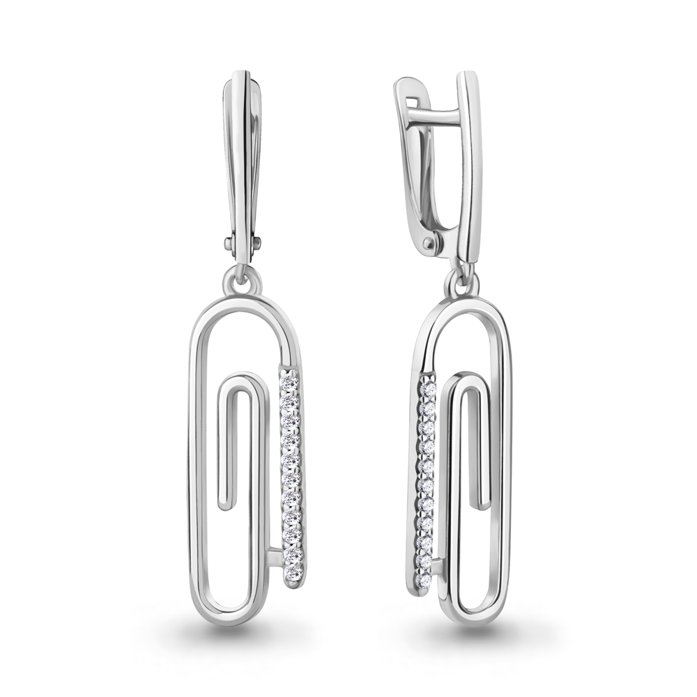 

Серьги из серебра с фианитом Aquamarine Aquamarine 49702А_925_р, 49702А_925_р