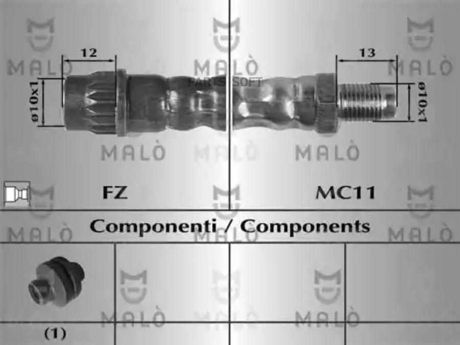 

Шланг Тормозной Malo арт. 81004