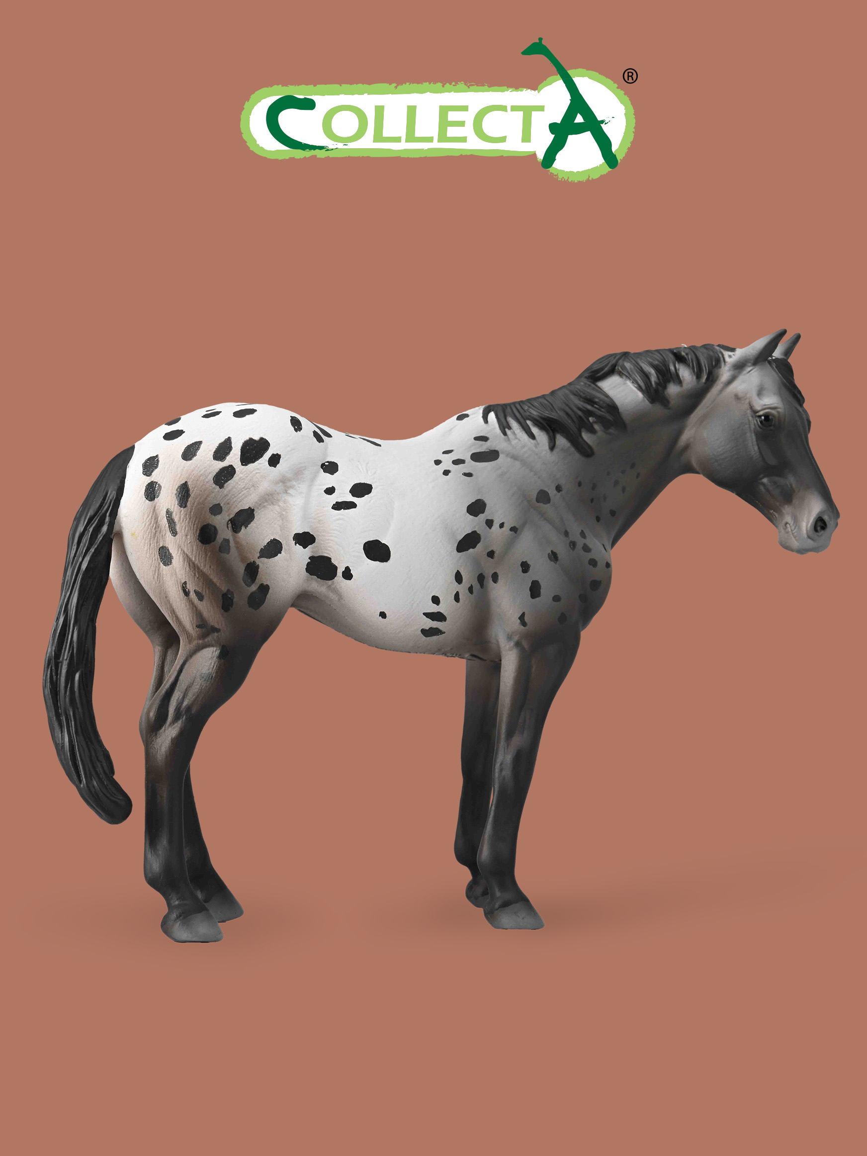 Фигурка Collecta животного Лошадь Аппалузский голубой чалый collecta фигурка американская кремовая лошадь xl