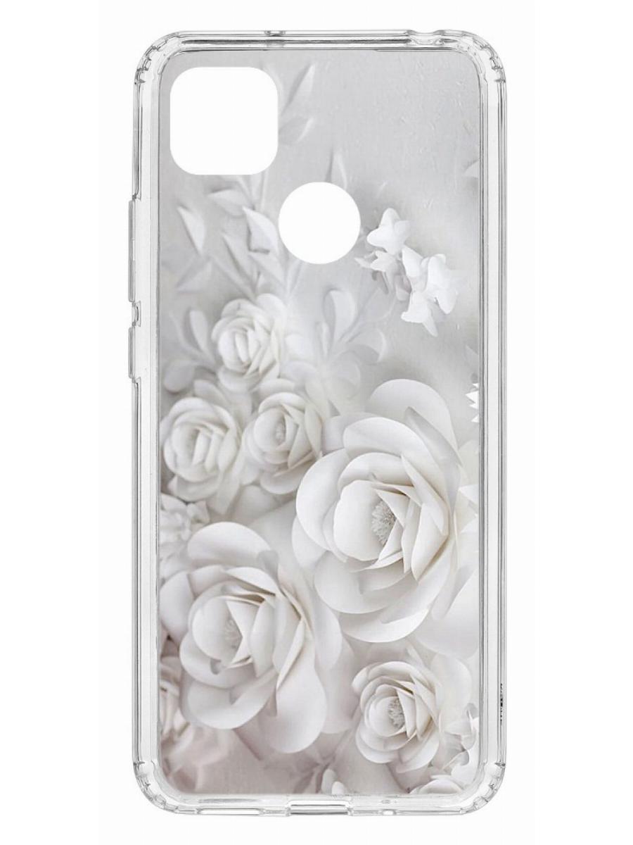 фото Чехол на xiaomi redmi 9c kruche print white roses кruче