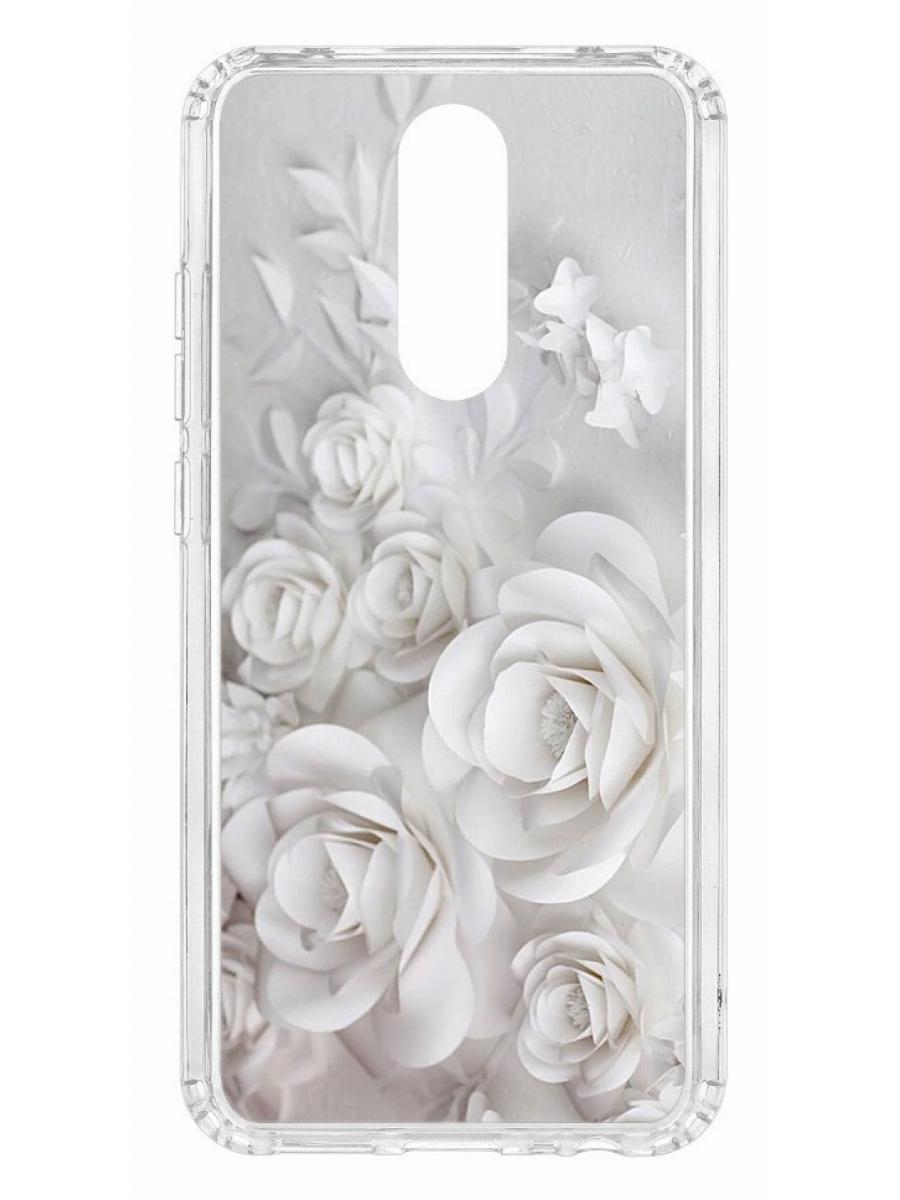 фото Чехол на xiaomi redmi 8 kruche print white roses кruче