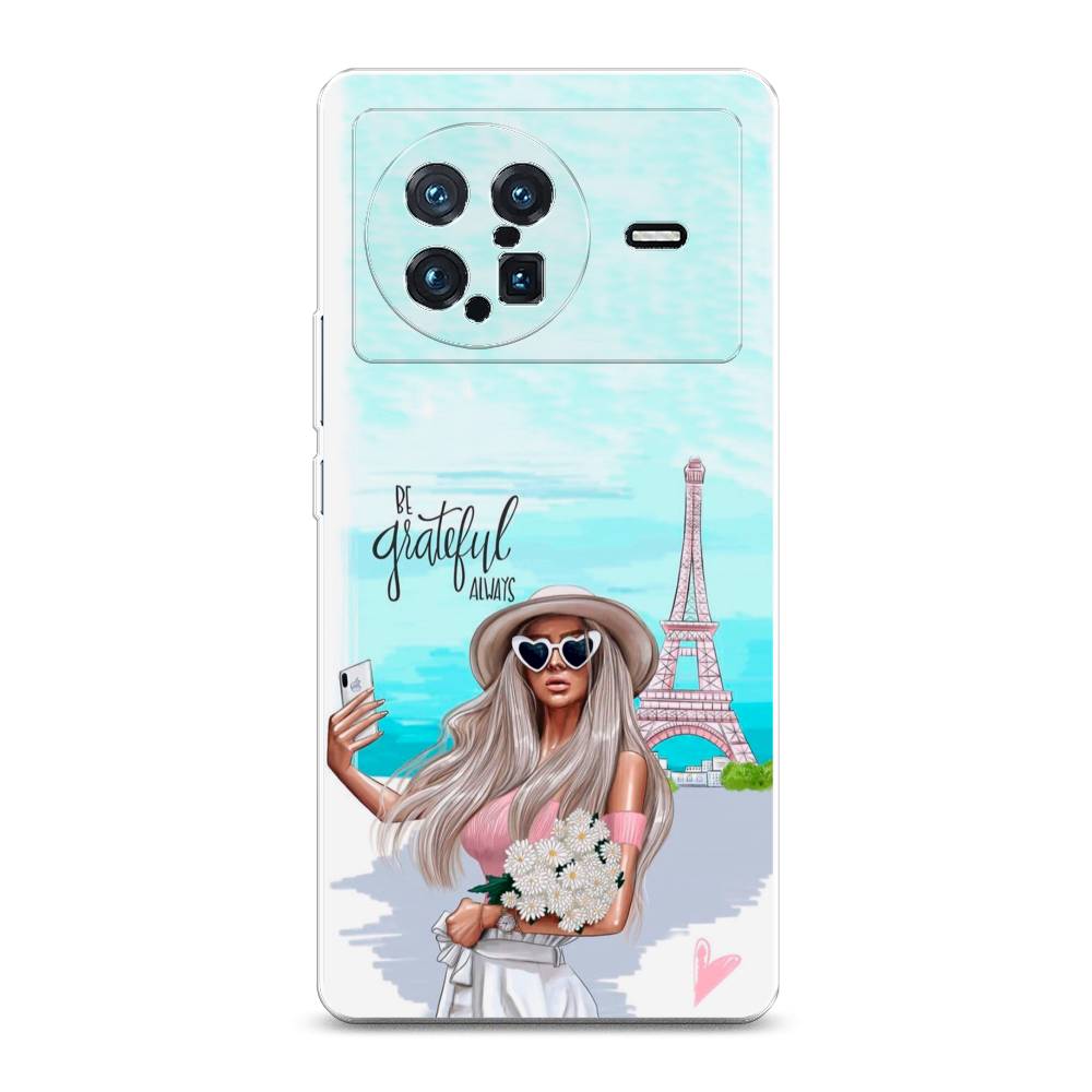 

Чехол на Vivo X Note "Селфи Париж", Голубой;бежевый, 266950-6