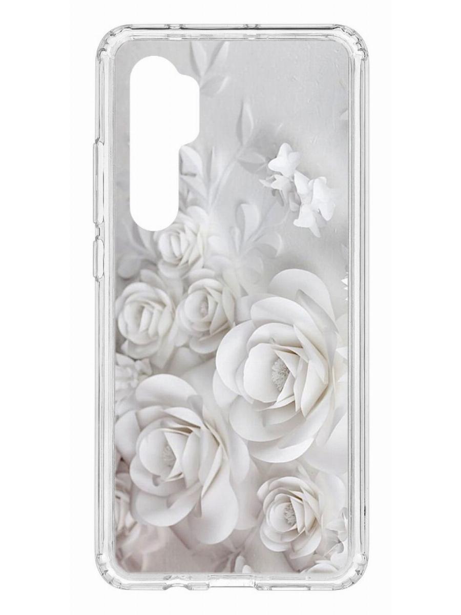 фото Чехол на xiaomi mi note 10 lite kruche print white roses кruче