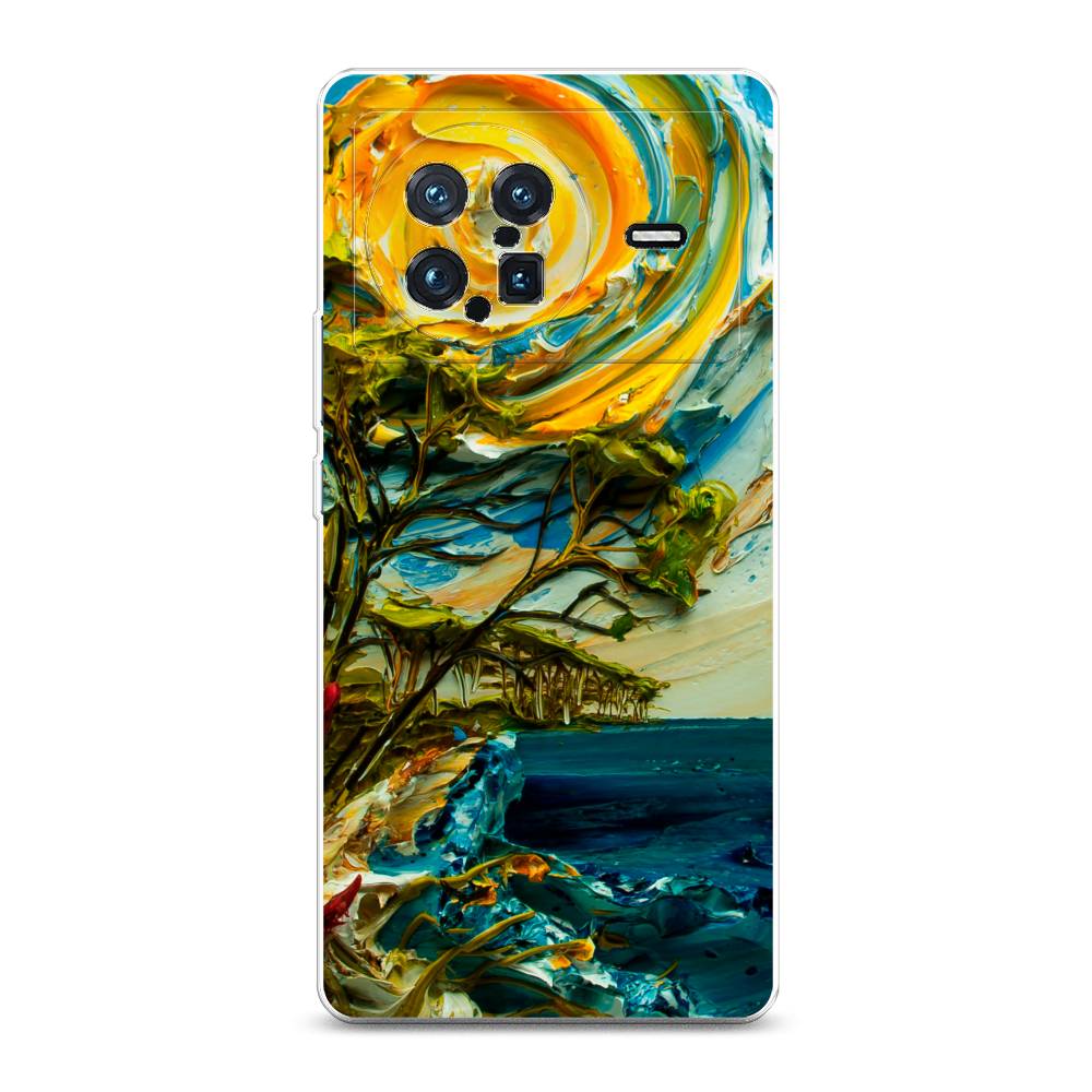 

Чехол на Vivo X Note "Солнце живопись", Желтый;синий, 266950-4