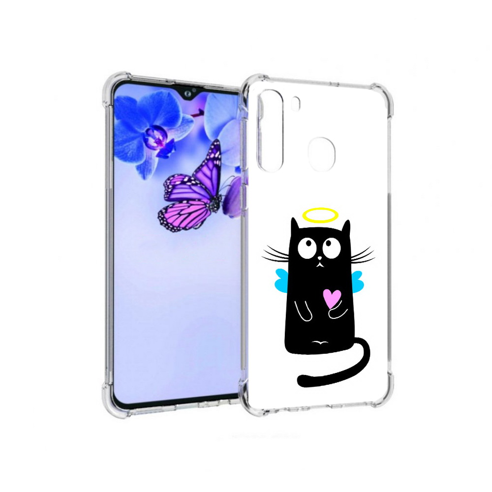 Чехол MyPads Tocco для Samsung Galaxy A21 Кот ангелок (PT226904.547.96)