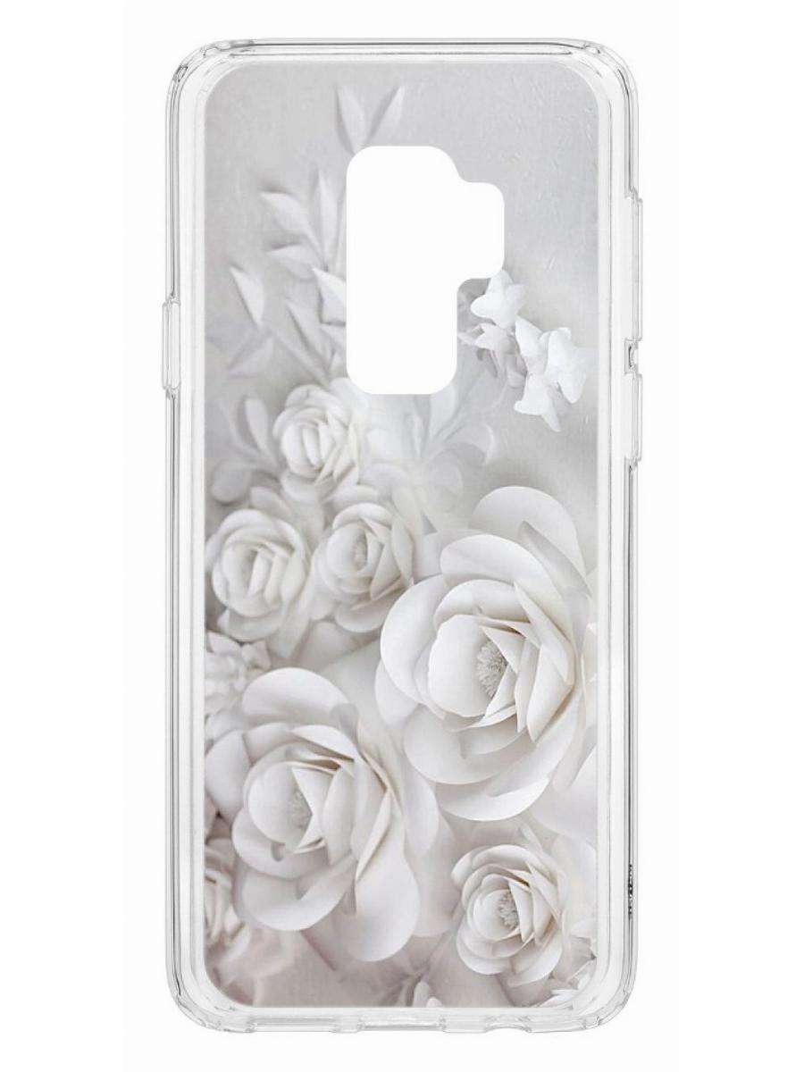 фото Чехол на samsung galaxy s9 plus kruche print white roses кruче