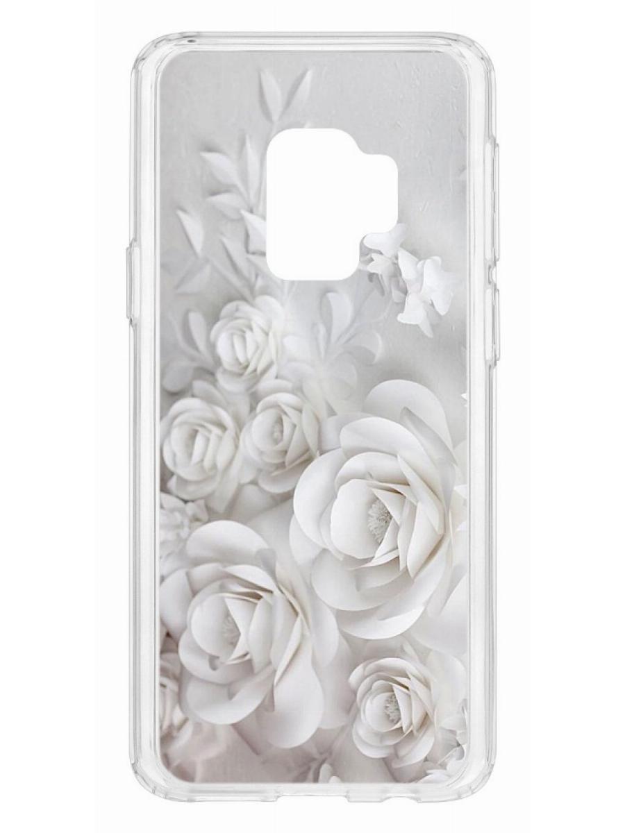 фото Чехол на samsung galaxy s9 kruche print white roses кruче