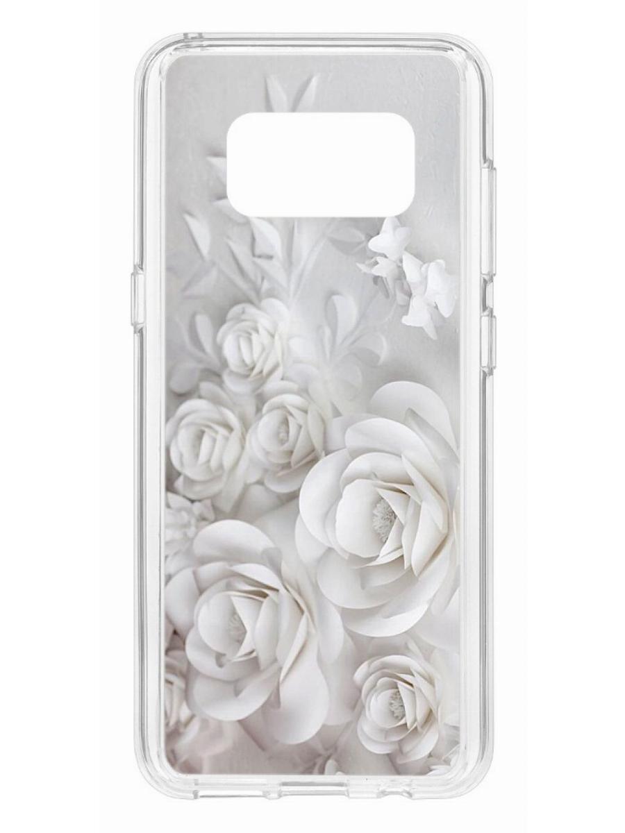 фото Чехол на samsung galaxy s8 kruche print white roses кruче