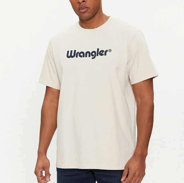 Футболка мужская Wrangler Logo Tee 112350523 бежевая 2XL