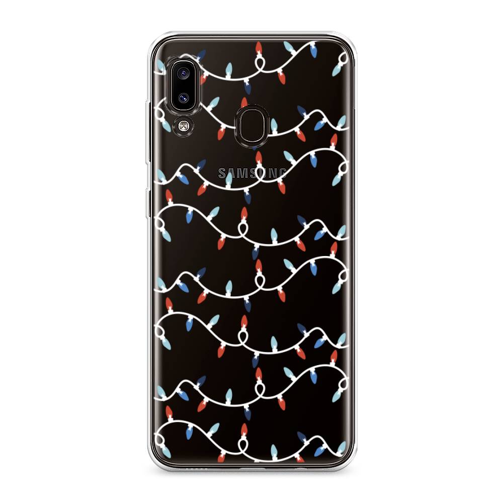 

Чехол на Samsung Galaxy A30/A20 "Разноцветная гирлянда", Белый;красный;синий, 27550-5