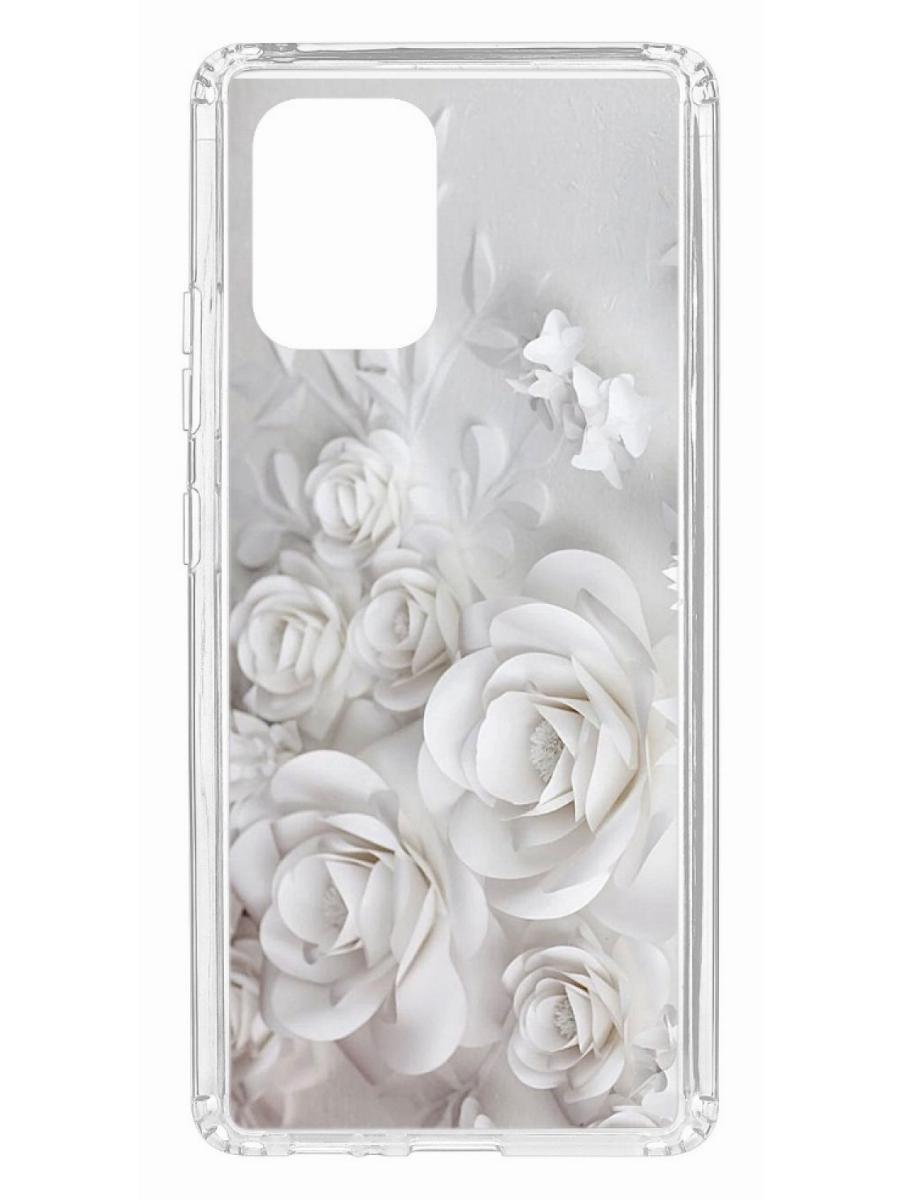 фото Чехол на samsung galaxy s10 lite kruche print white roses кruче