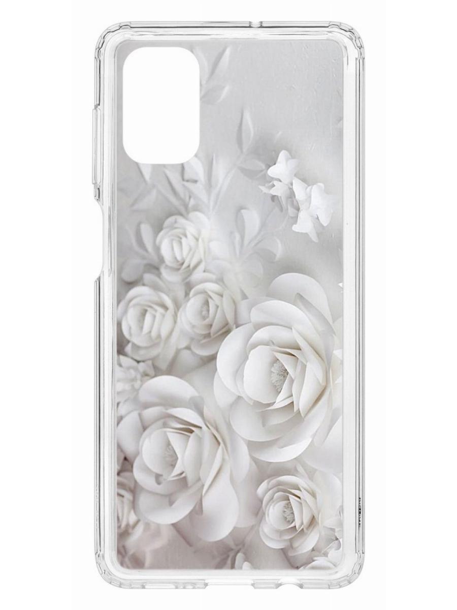 фото Чехол на samsung galaxy m51 kruche print white roses кruче