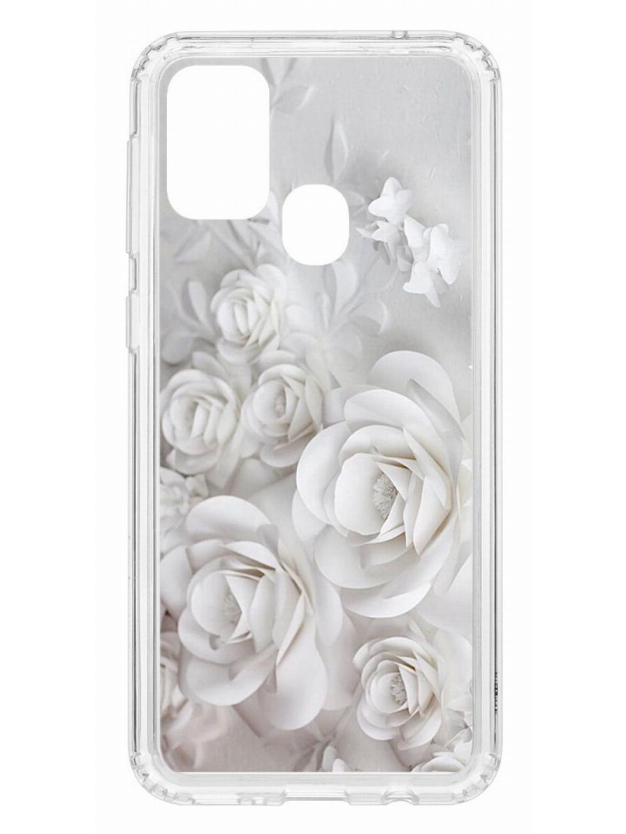 фото Чехол на samsung galaxy m31 kruche print white roses кruче