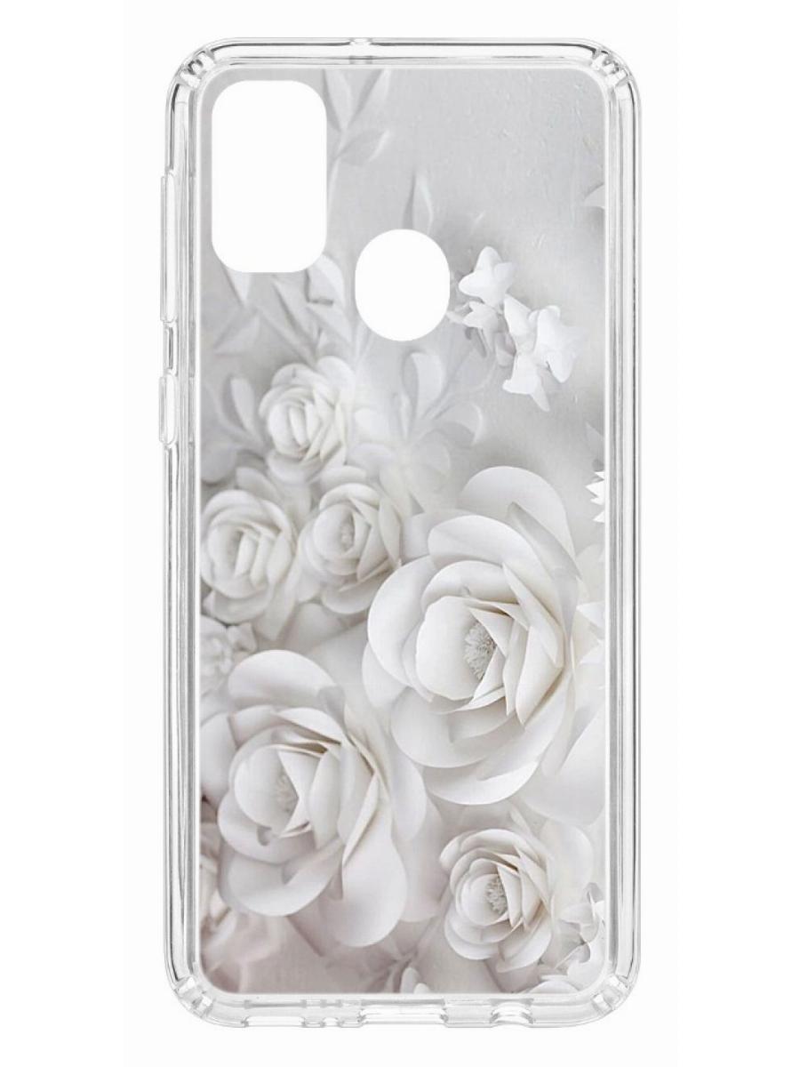 Чехол на Samsung Galaxy M30S Kruche Print White roses