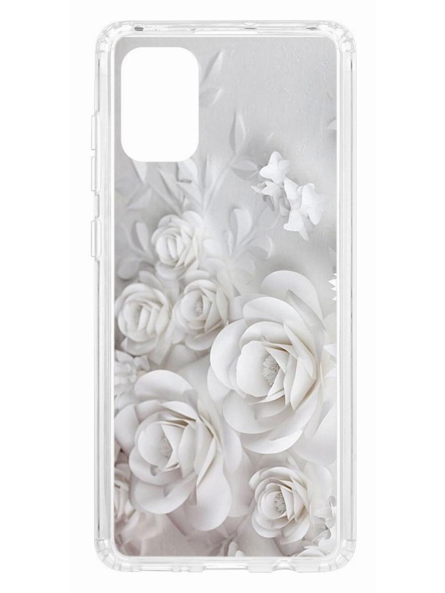 фото Чехол на samsung galaxy a71 kruche print white roses кruче