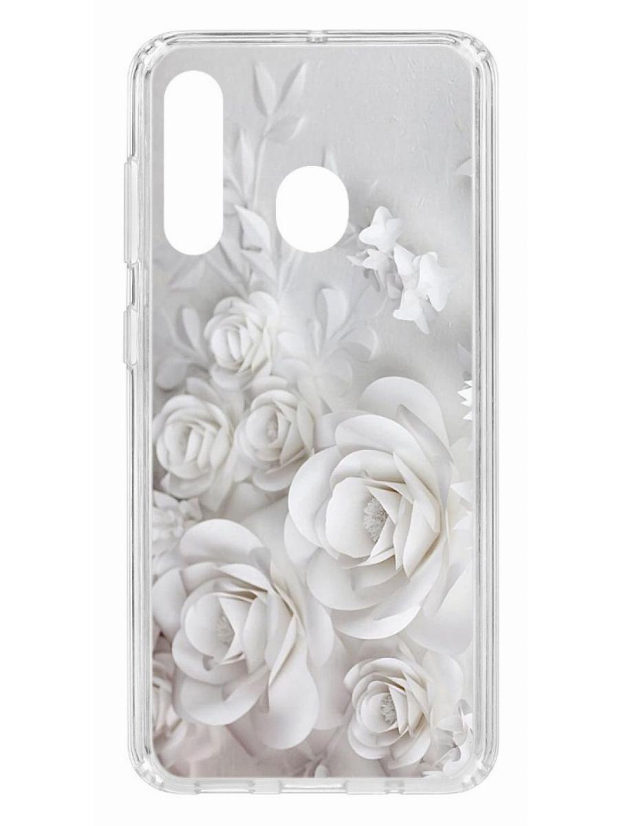 фото Чехол на samsung galaxy a60 2019 kruche print white roses кruче