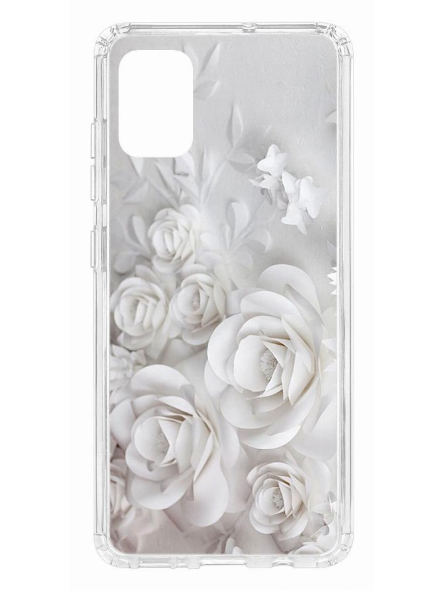 Чехол на Samsung Galaxy A51 Kruche Print White roses