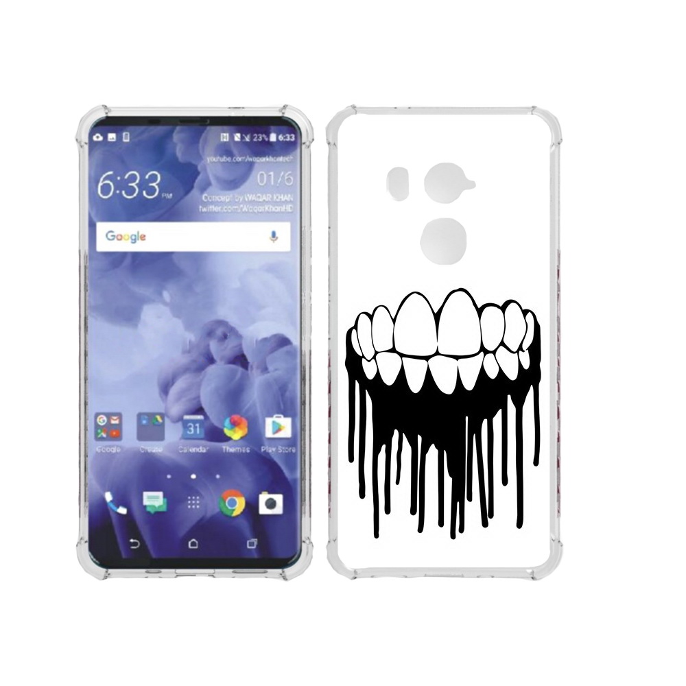 

Чехол MyPads Tocco для HTC U11 Plus зубы, Прозрачный, Tocco