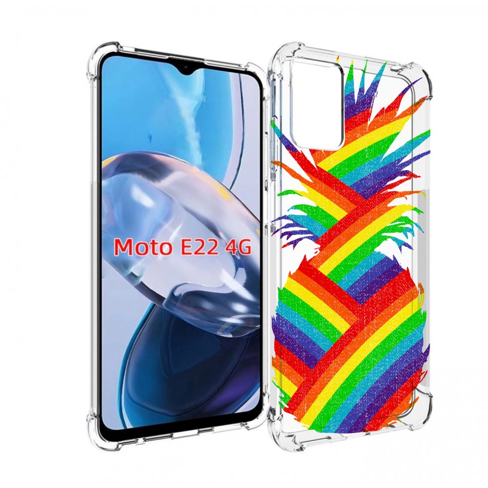 

Чехол MyPads радужный ананас для Motorola Moto E22 4G / E22i 4G, Прозрачный, Tocco