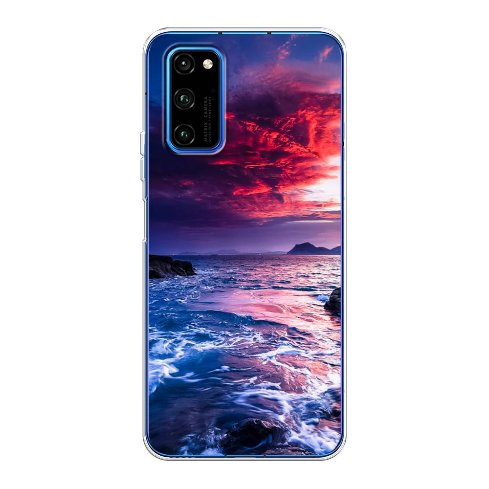 

Чехол Awog на Huawei Honor V30 Pro "Волны 1", Розовый;синий, 611450-4