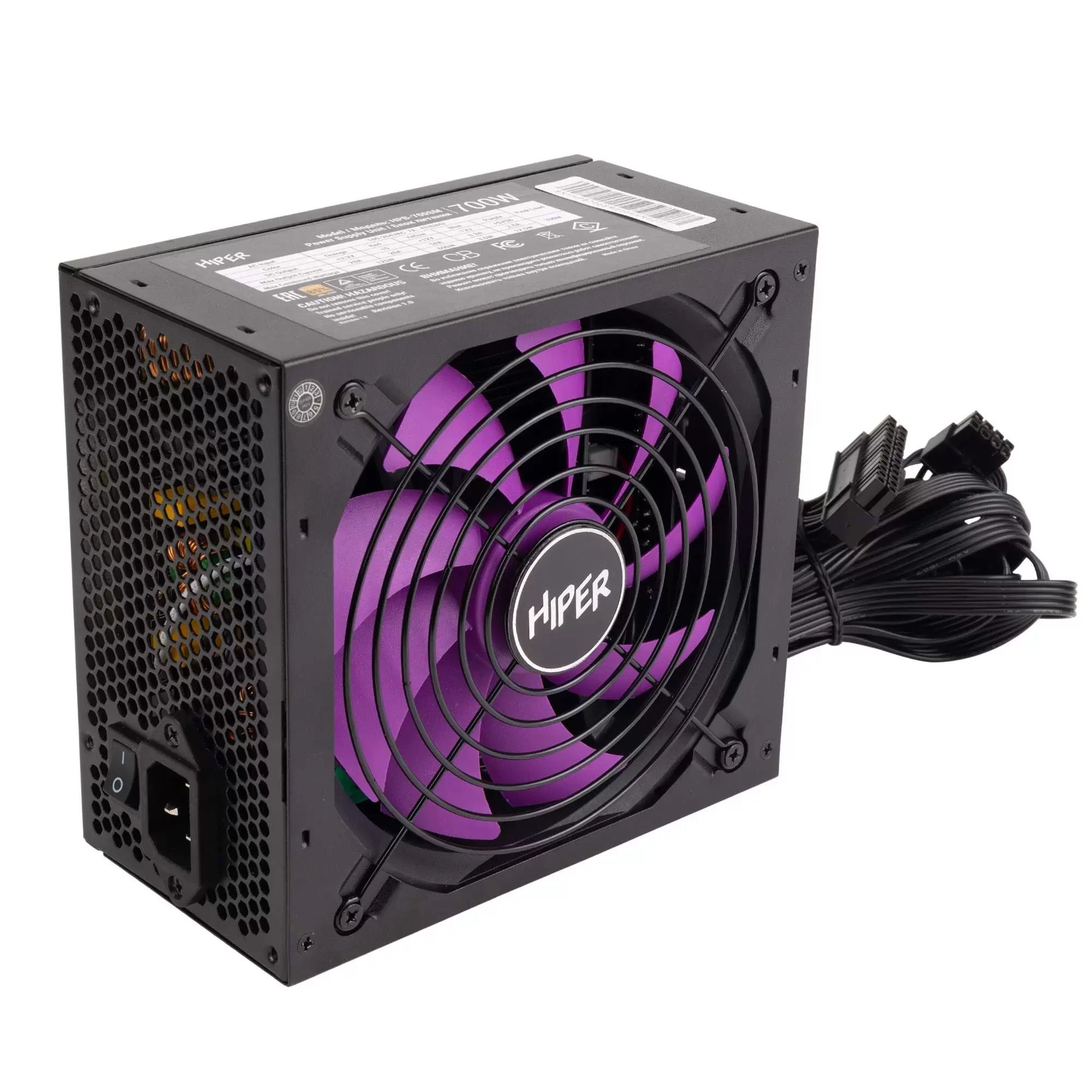 

Блок питания HIPER HPB-700SM 700W, Черный, HPB-700SM