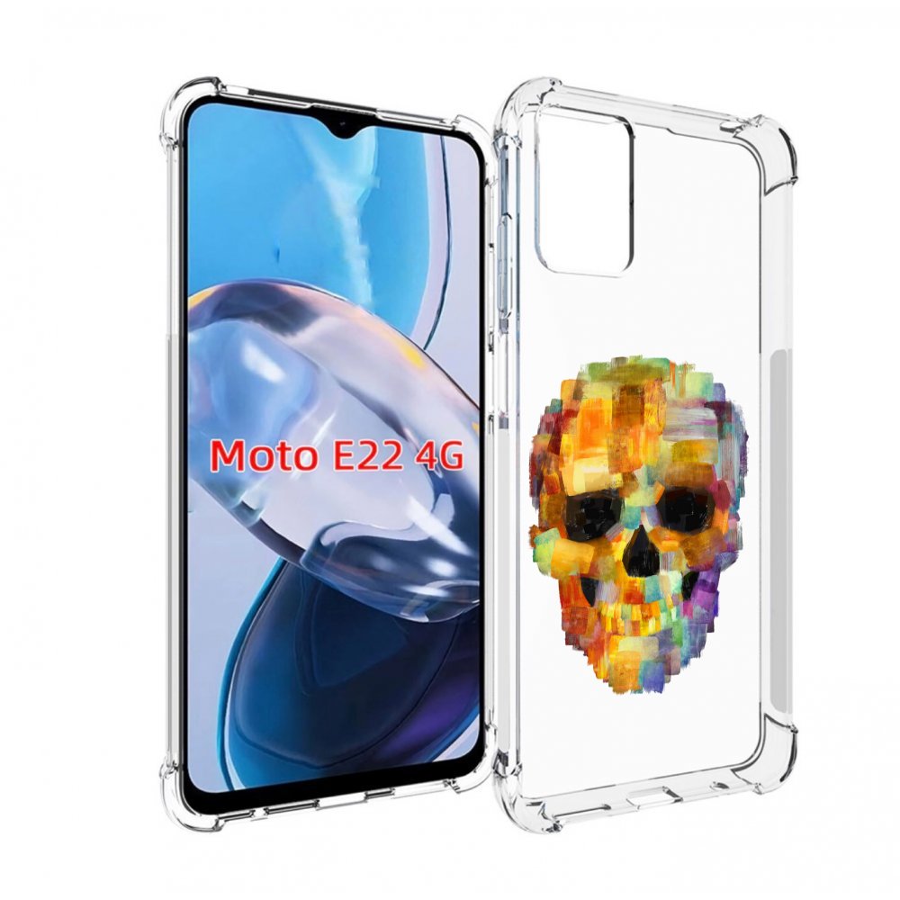 

Чехол MyPads нарисованный череп для Motorola Moto E22 4G / E22i 4G, Прозрачный, Tocco