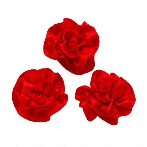 

JY100028 Цветы текстильные декоративные, 2,5см. 4шт. (250 красный)