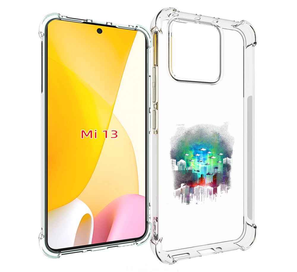 

Чехол MyPads город в свечении для Xiaomi 13, Прозрачный, Tocco