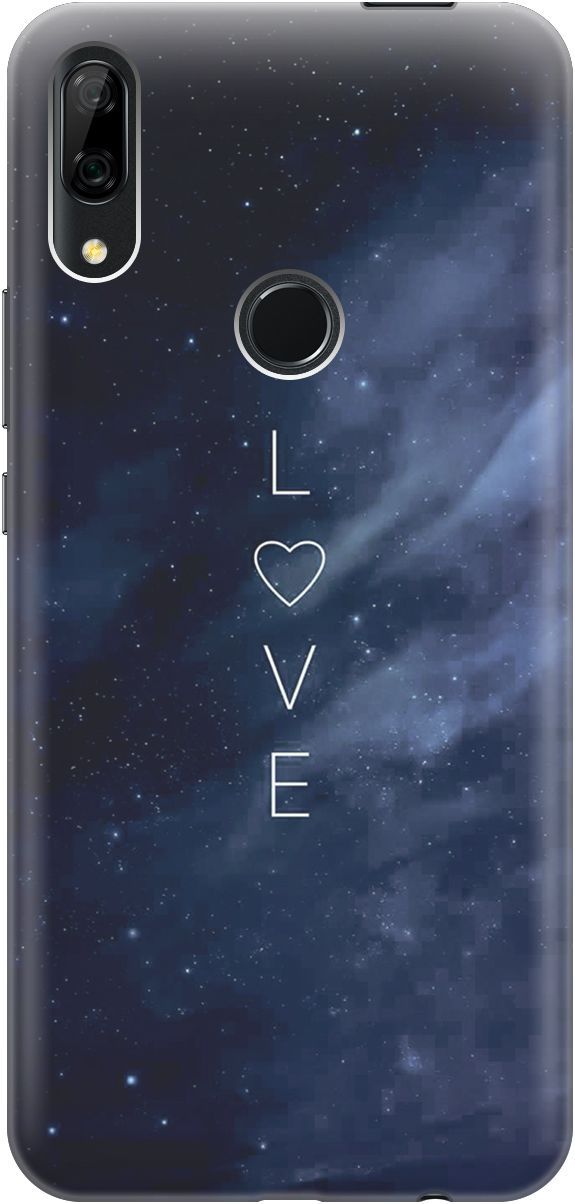 

Чехол на Honor 9X/9X Premium/Huawei P Smart Z/Y9 Prime (2019) "Ночное небо и любовь", Синий;черный, 3979