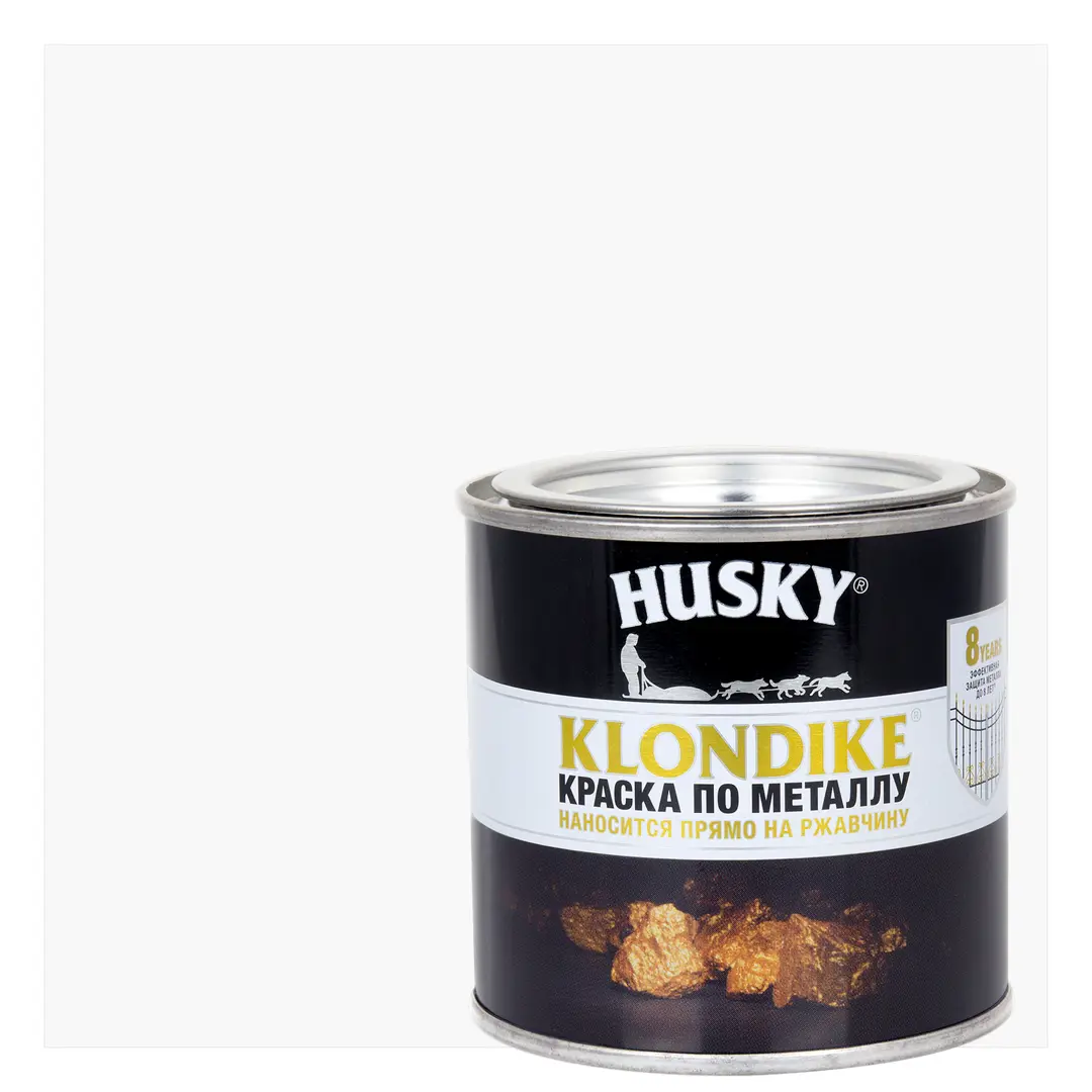 

Краска по металлу Husky Klondike матовая цвет белый 0.25 л RAL 9003