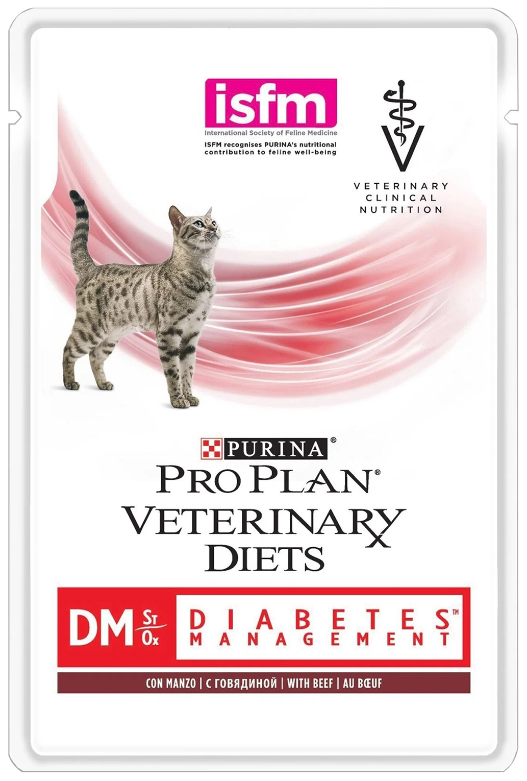 

Влажный корм для кошек PRO PLAN Veterinary Diets DM Diabetes, с говядиной, 10x85 г