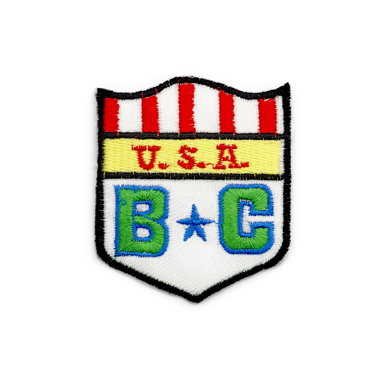 

FS6457 Термоаппликация вышитая 'U.S.A' 6,5*5,5см (20шт) (1 белый, черный, красный)
