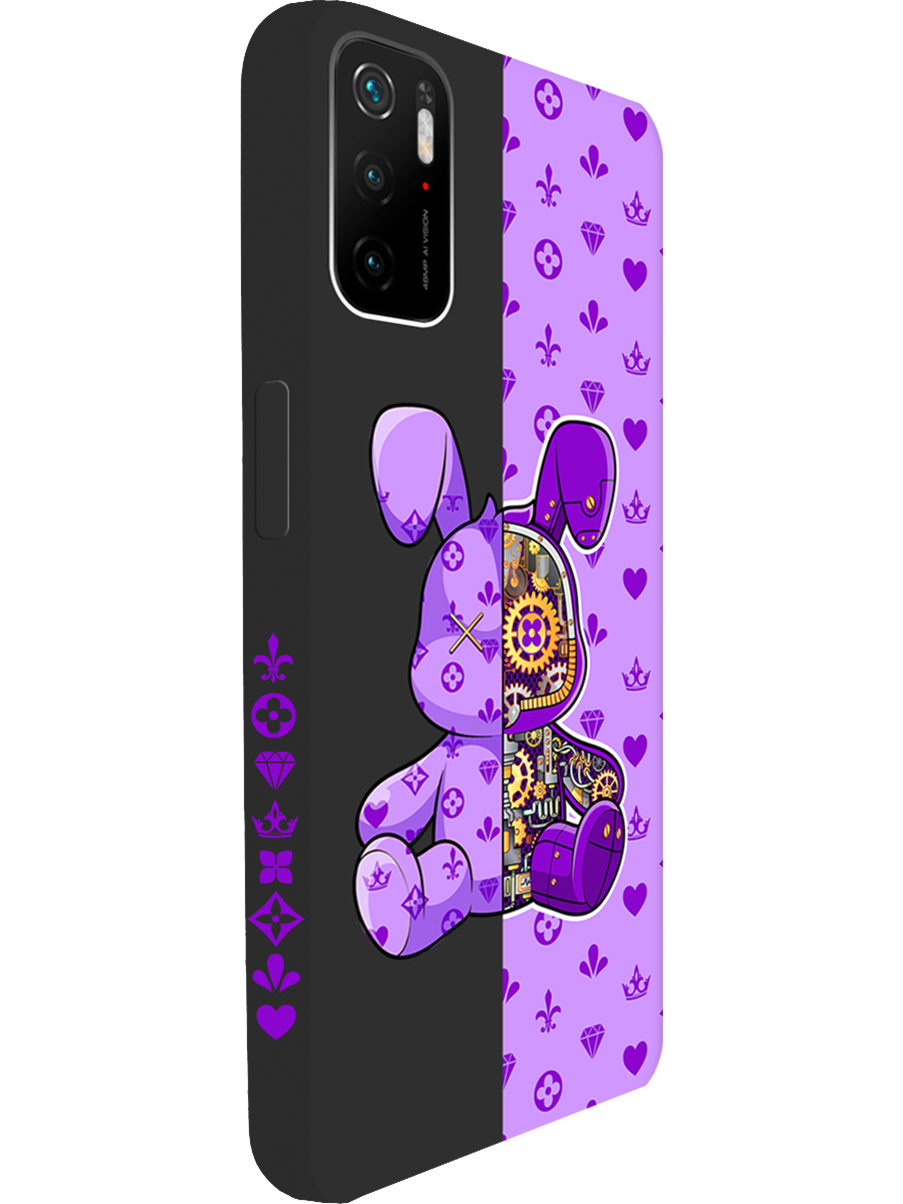 

Силиконовый чехол на Xiaomi Redmi Note 10T / Poco M3 Pro с принтом матовый черный 821136, 730837171