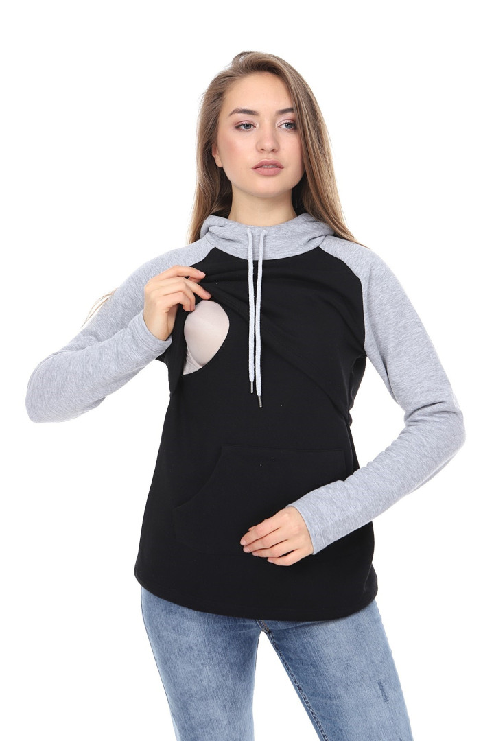 

Толстовка женская Luvmabelly 59054 серая S (доставка из-за рубежа), 59054
