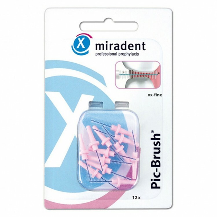 Ершики Miradent Pic-Brush refills Pink Розовые, 12 шт. tepe interdental brush angle угловые межзубные ершики 0 4 мм 6 шт розовые
