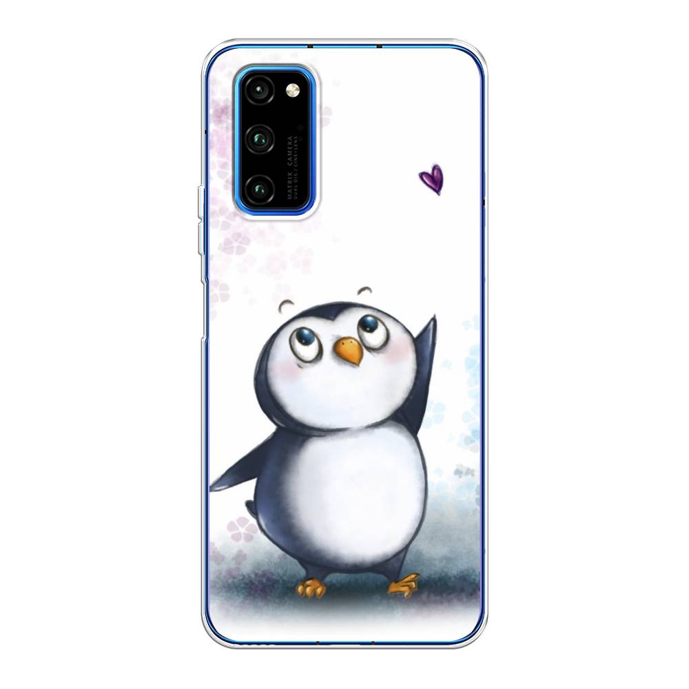 

Чехол Awog на Huawei Honor V30 Pro "Пингвин и сердечко", Белый, 611450-1