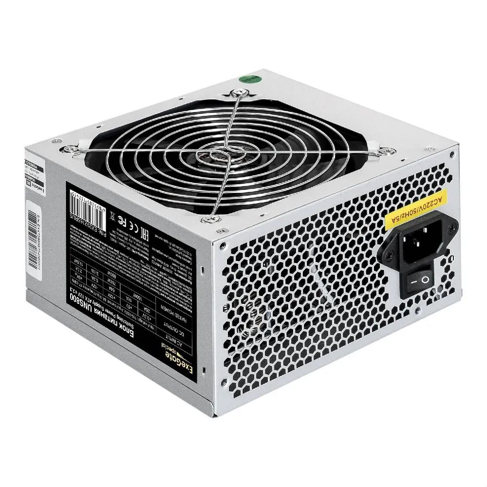 

Блок питания ExeGate UNS800 800W (EX292165RUS), Серебристый, EX292165RUS