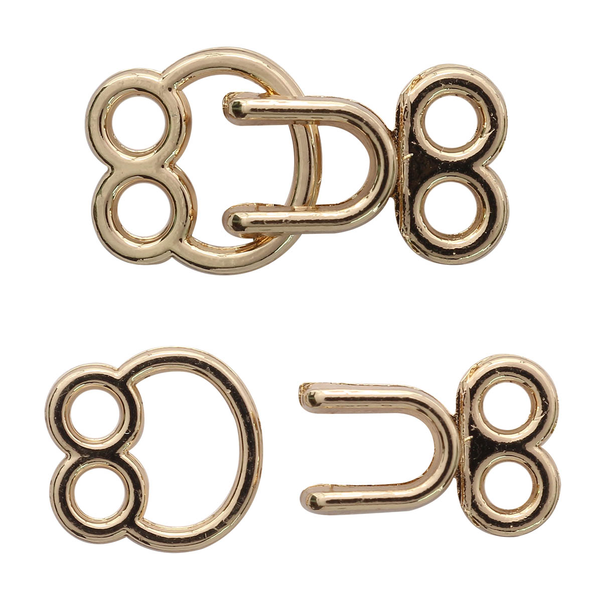 

DF-227 Крючок 1,2*2,2см (Gold (золото), 12 шт, Черный, 560011