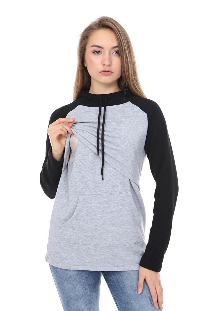 

Толстовка женская Luvmabelly 59052 черная S (доставка из-за рубежа), Черный, 59052