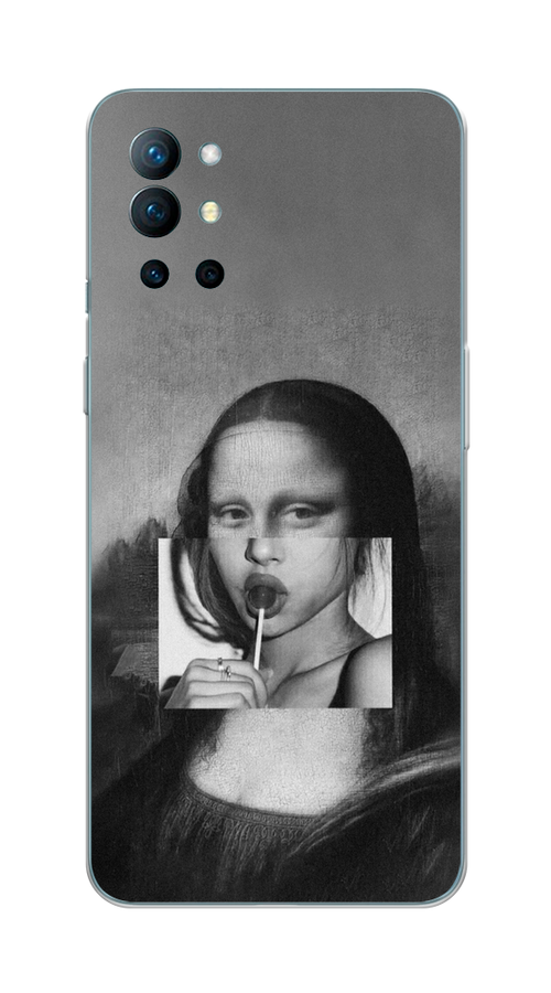 

Чехол Awog на OnePlus 9R / ВанПлас 9R "Mona Lisa sucking lollipop", Серый, 151650-9