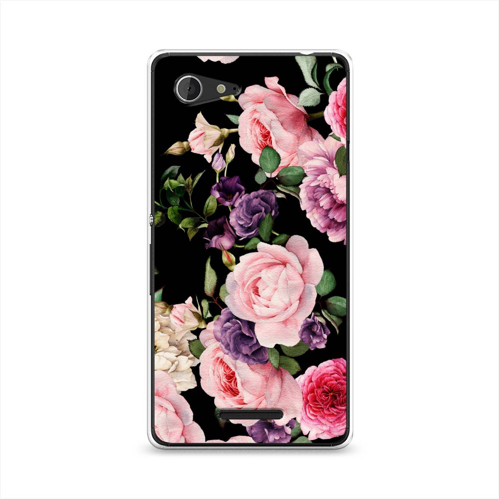 

Чехол Awog "Пионы на черном" для Sony Xperia E3, 52750-8
