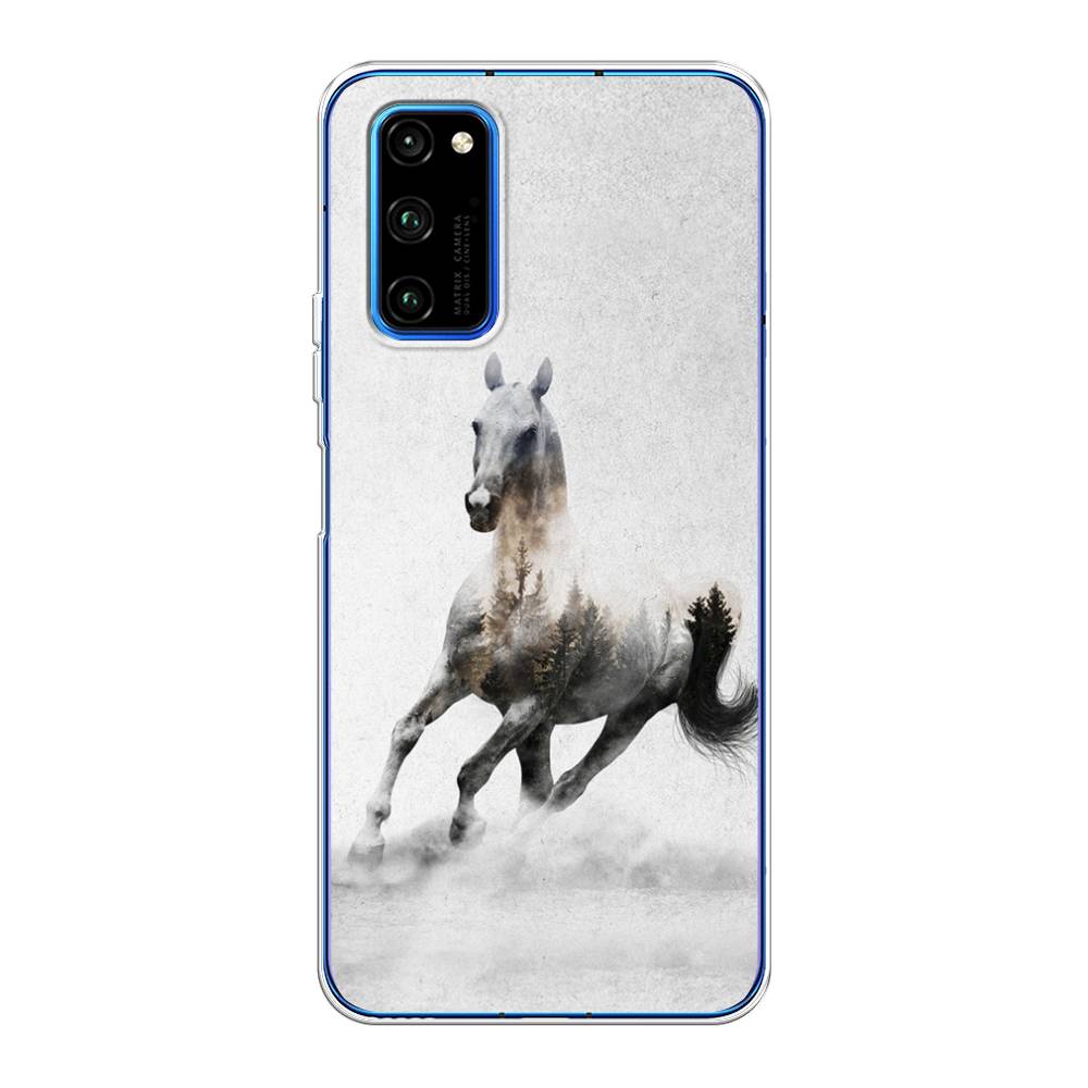 

Чехол Awog на Huawei Honor V30 Pro "Лошадь лес", Серый;черный, 611450-2