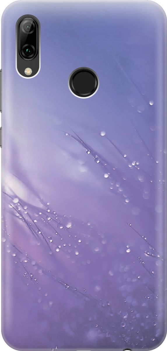 

Чехол на Honor 10 Lite/Huawei P Smart (2019) "Капли на синей траве", Белый;синий, 3408