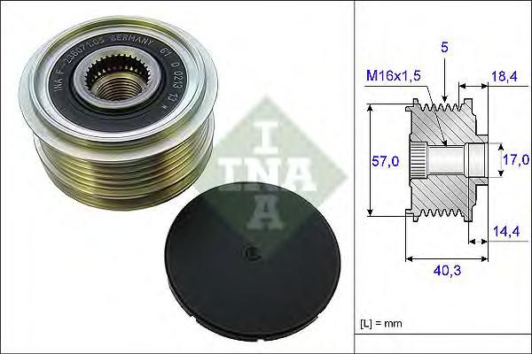 Шкив генератора Ina 535018710