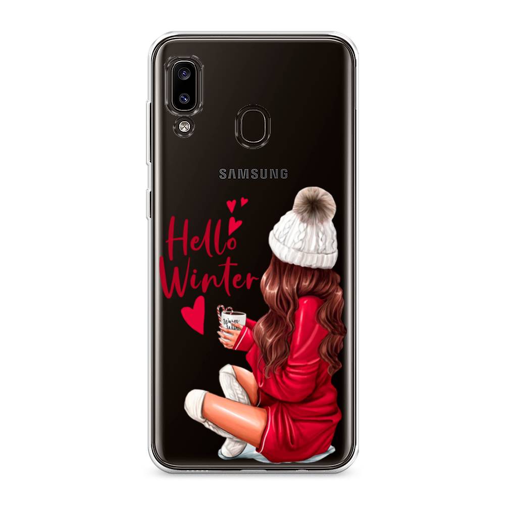 

Чехол на Samsung Galaxy A30 "Hello winter", Красный;белый;коричневый, 27550-5